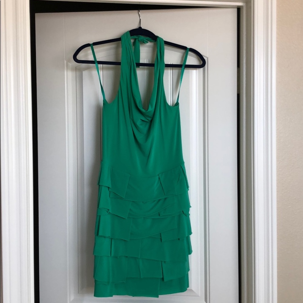 Mini drape front dress